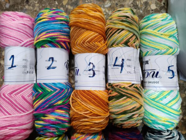 4ply Multi - Milk cotton Yarn 100gm