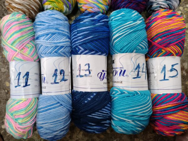 4ply Multi - Milk cotton Yarn 100gm - Image 3