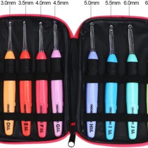 9pcs Lighted Crochet hooks set Led Hooks