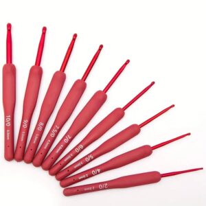 NAVY Blue & Maroon crochet hook set 2.0mm - 6.0mm
