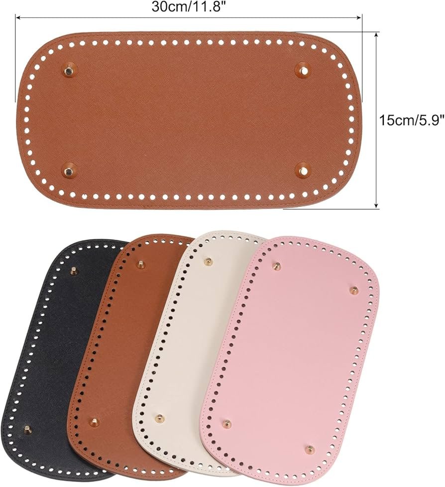 Largest PU Oval Bag Base 12"×6" Leather