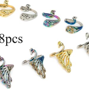 Premium Metal Crochet Rings 8pcs