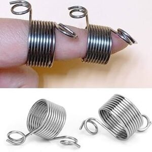 Spring Metal Crochet Ring 2pcs